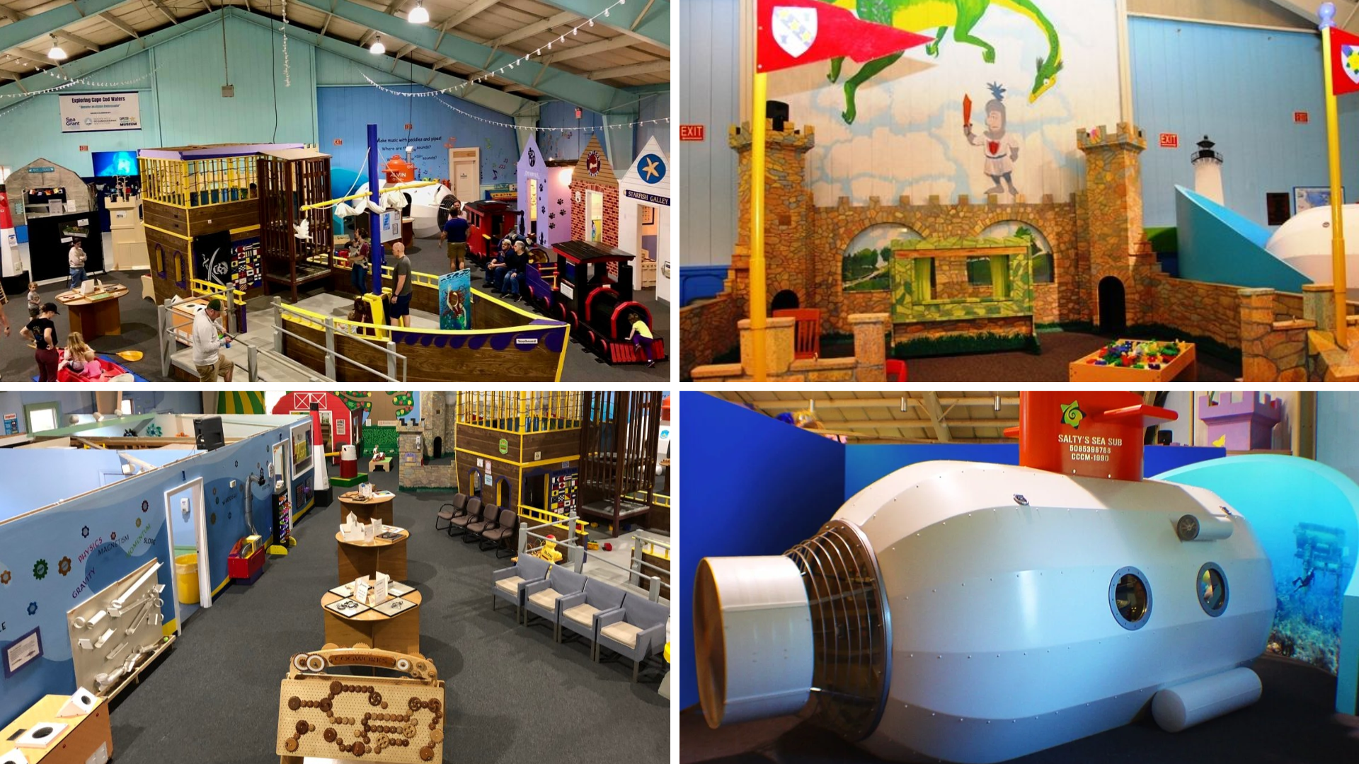 Main Exhibit Areas of Cape Cod Children’s Museum